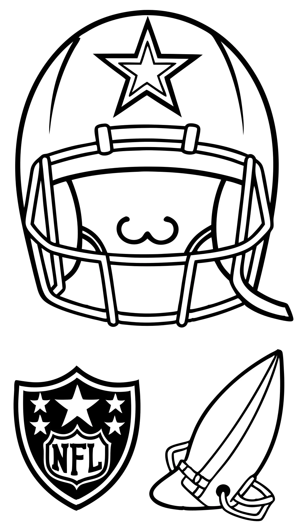 páginas para colorear imprimibles de la NFL